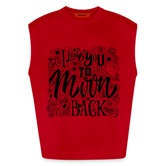 Heavyweight oversized organic tanktop made in EU Mannen - rood