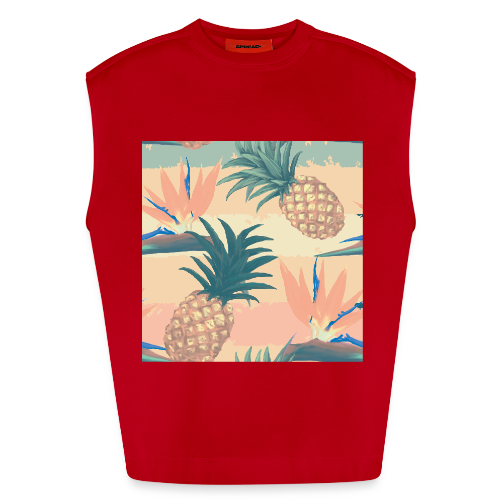 Heavyweight oversized organic tanktop made in EU Vrouwen - rood