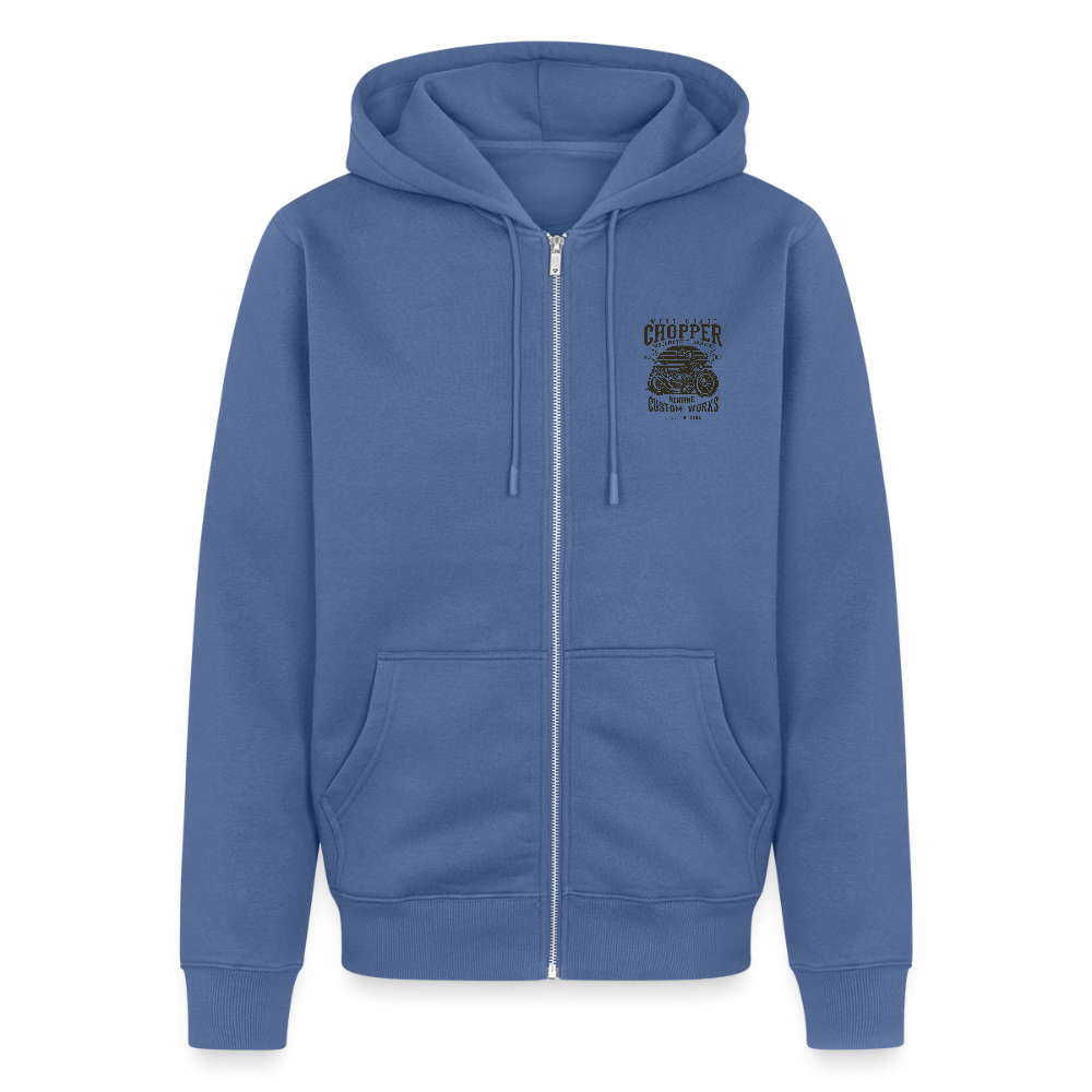 Mannenjack Premium met capuchon - duifblauw