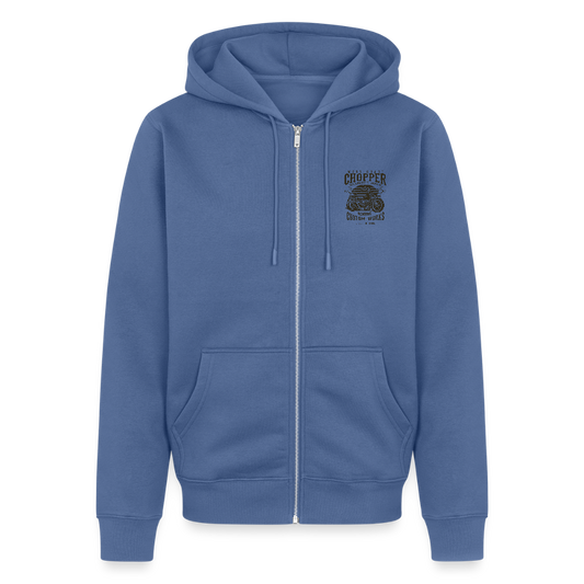 Mannenjack Premium met capuchon - duifblauw