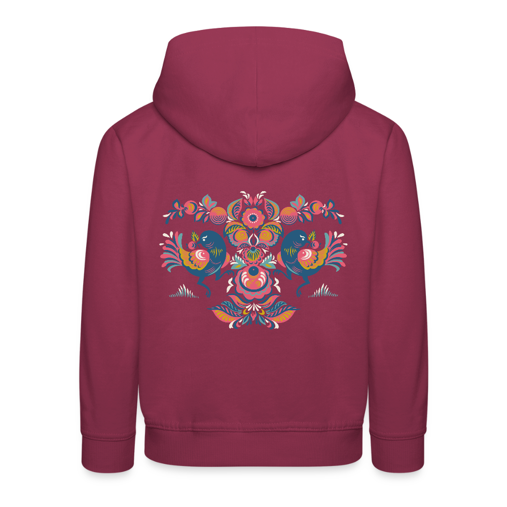 Kinderen trui Premium met capuchon - bordeaux
