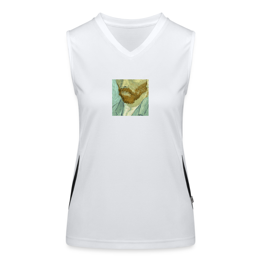 Functionele contrasterende tanktop voor vrouwen - wit/zwart