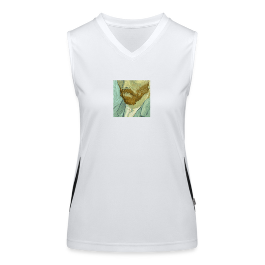 Functionele contrasterende tanktop voor vrouwen - wit/zwart