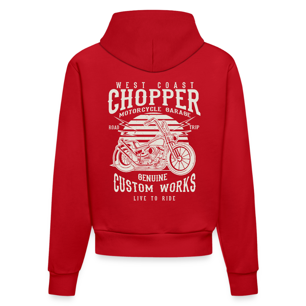 Organic fitted hoodie made in EU - rood