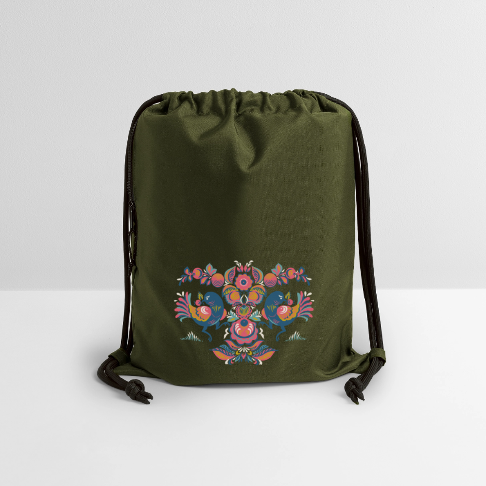 Gymtas van gerecycled materiaal - military green