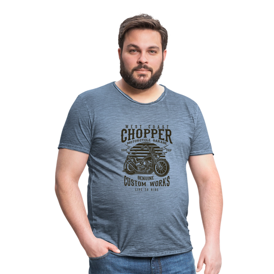 Mannen Vintage T-shirt - vintage denim