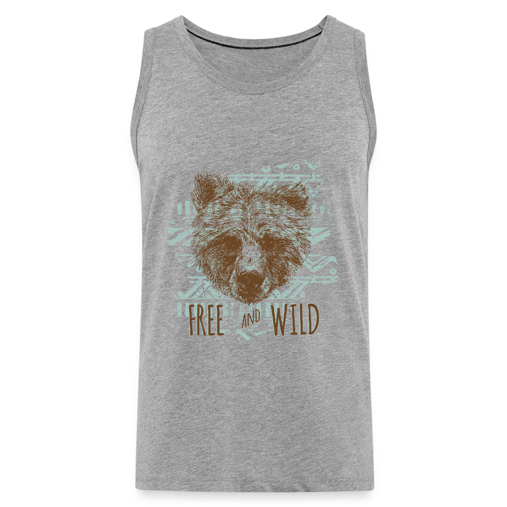 Mannen Premium tank top - grijs gemêleerd