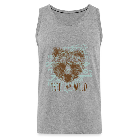 Mannen Premium tank top - grijs gemêleerd