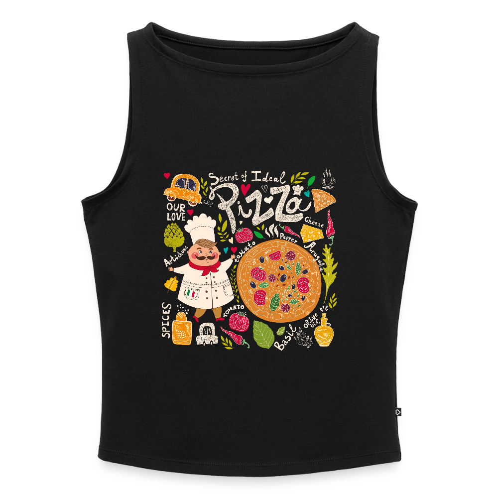 Vrouwen tanktop met U-hals - zwart