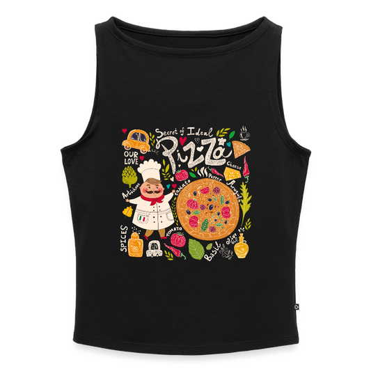 Vrouwen tanktop met U-hals - zwart