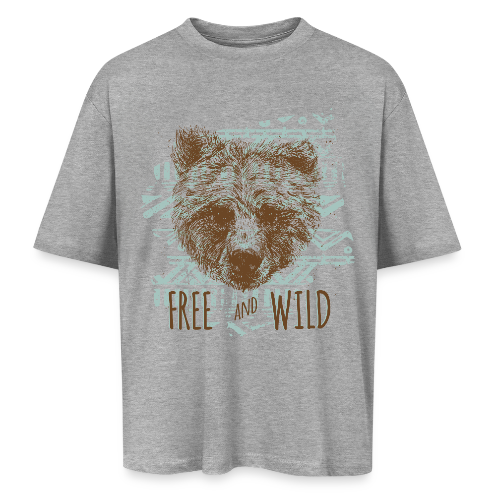 Oversized uniseks T-shirt - grijs gemêleerd