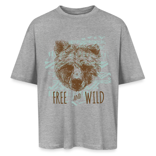 Oversized uniseks T-shirt - grijs gemêleerd