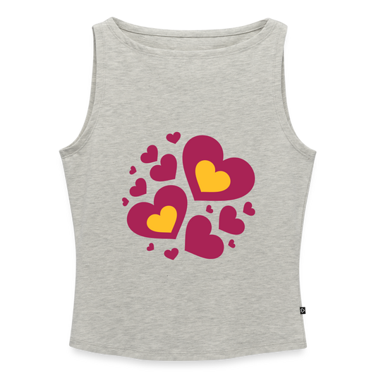 Vrouwen tanktop met U-hals - grijs gemêleerd