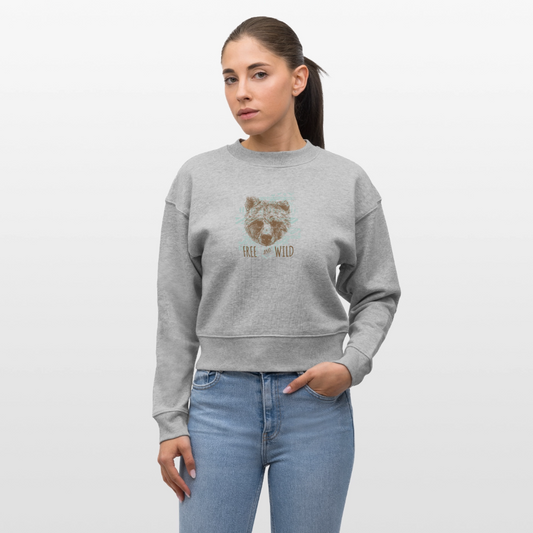 Stanley/Stella Cropped vrouwen bio sweatshirt CROPSTER - grijs gemêleerd