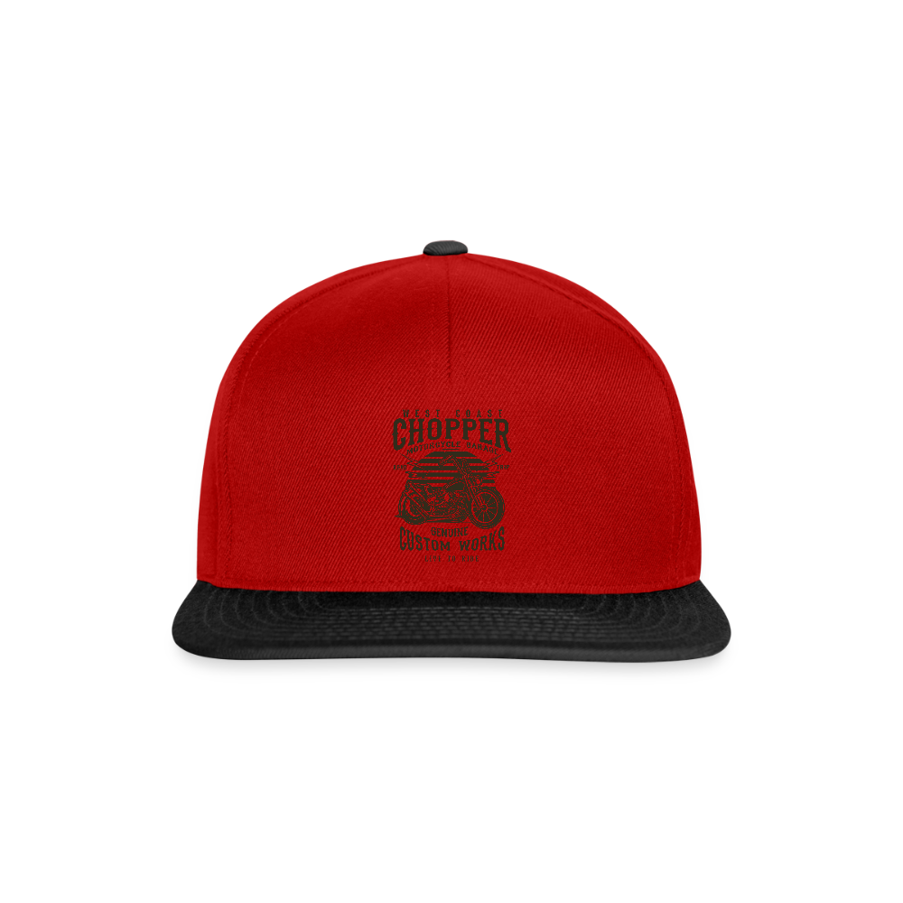 Snapback cap - rood/zwart