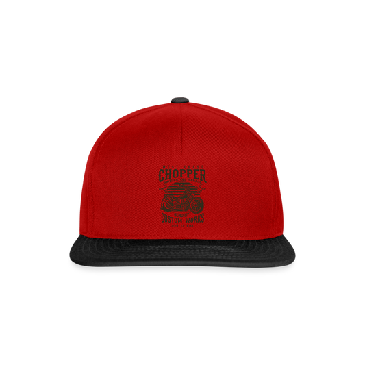 Snapback cap - rood/zwart