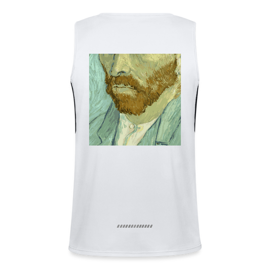 Functionele contrasterende tanktop voor mannen - wit/zwart