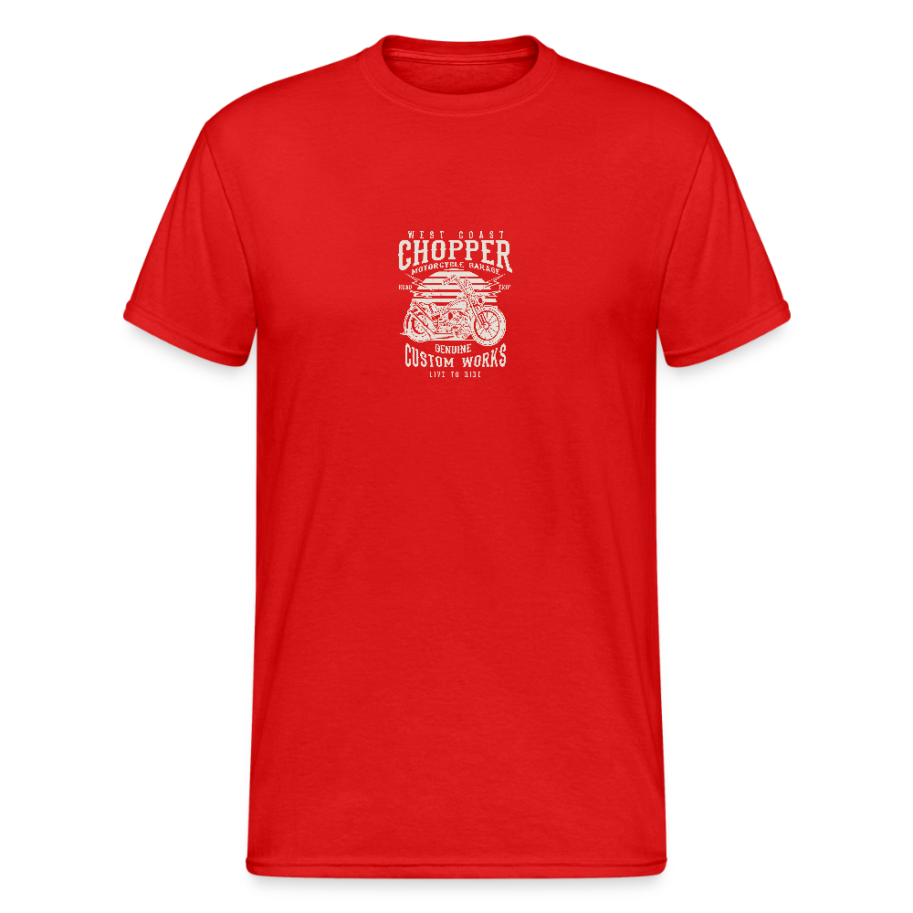 Mannen Gildan Heavy T-shirt - rood