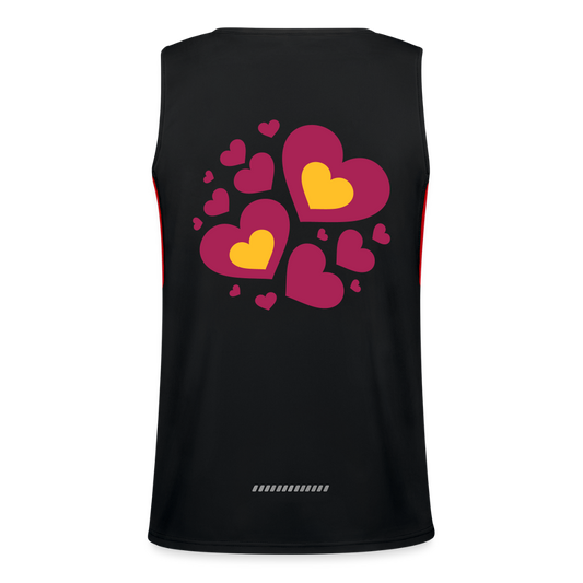 Functionele contrasterende tanktop voor mannen - zwart/rood