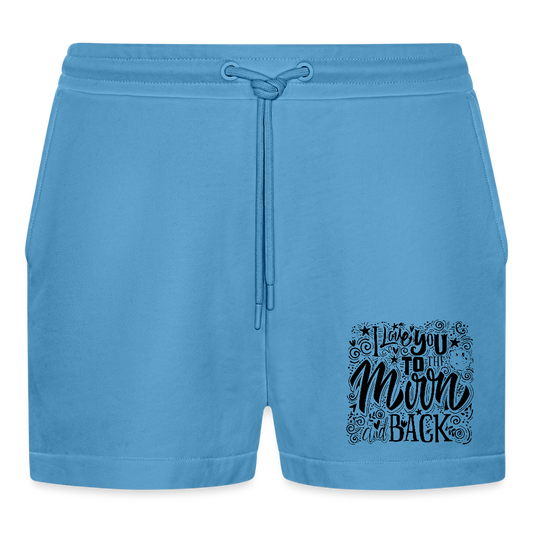 Organic relaxed cropped shorts made in EU -  Sol Blue