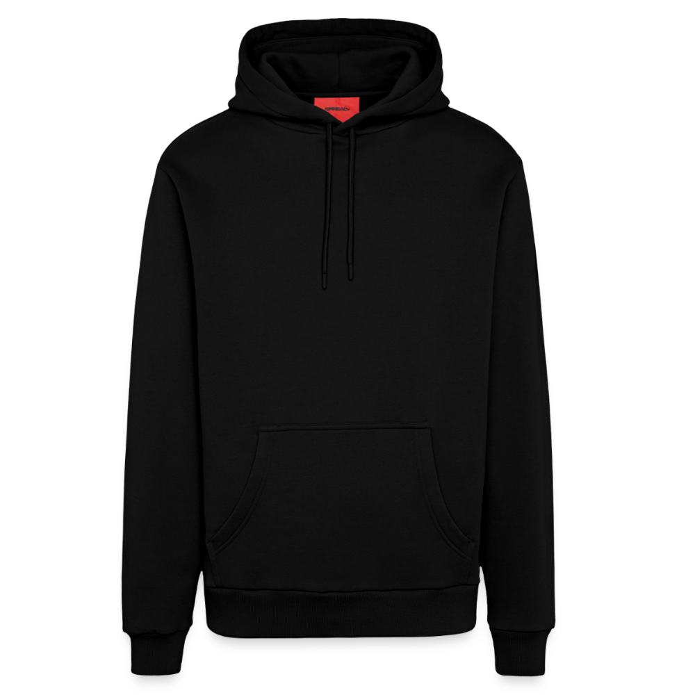 Organic relaxed hoodie made in EU - SOLID BLACK