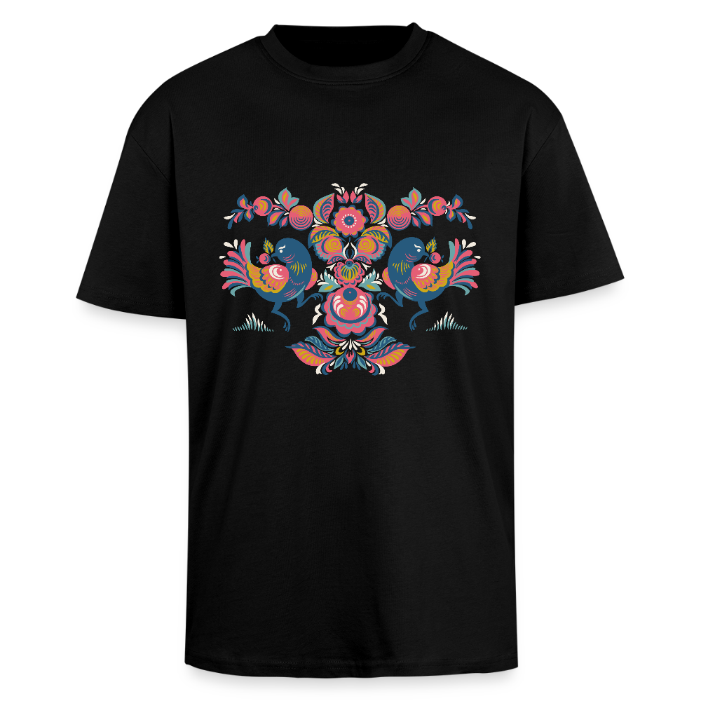 Dik oversized T-shirt - zwart