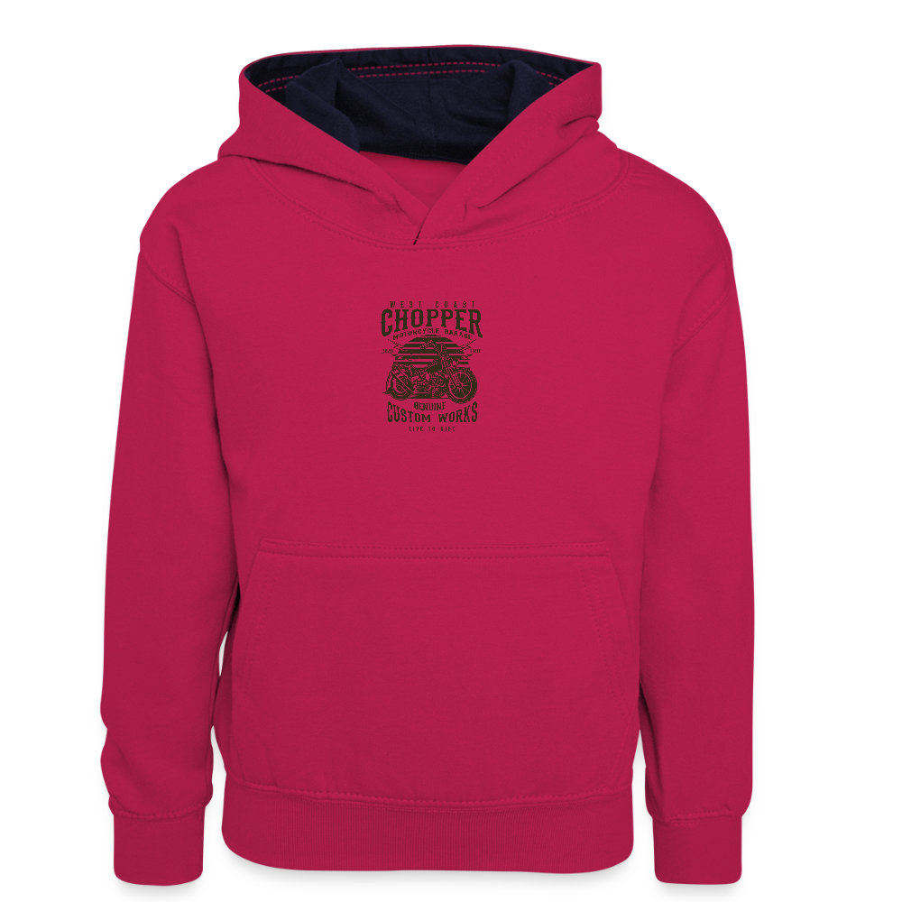 Teenager contrast-hoodie - roze/navy