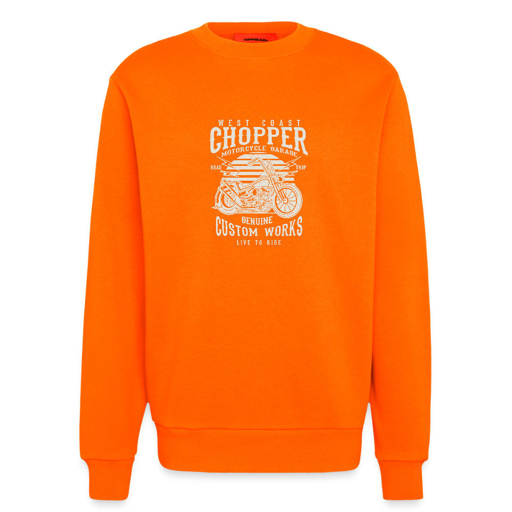 Organic relaxed crewneck made in EU - SUNSET ORANGE