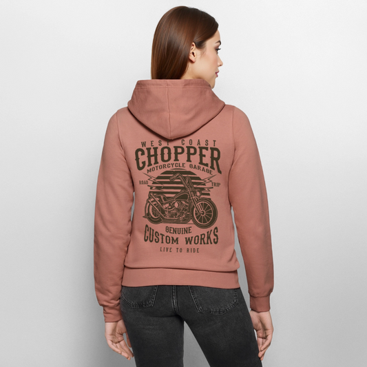 Vrouwen ziphoodie - altrosa