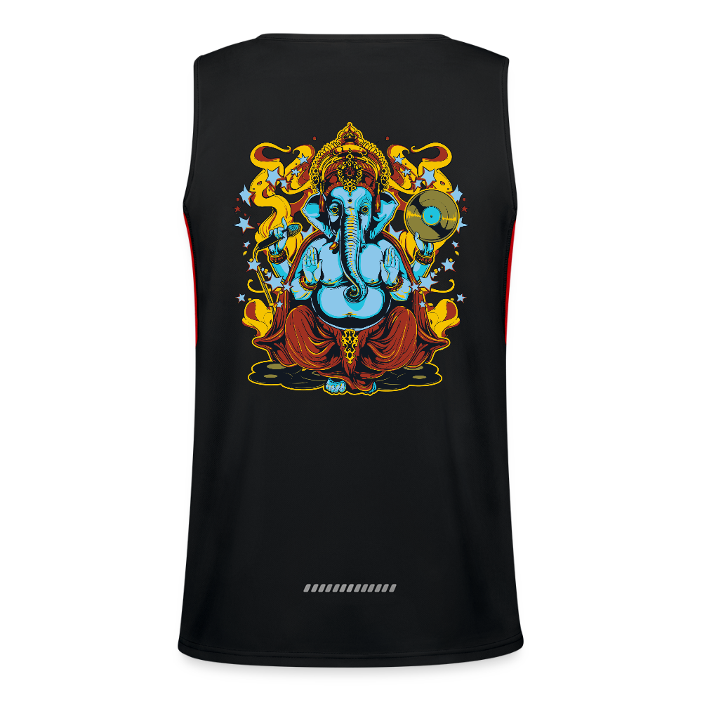 Functionele contrasterende tanktop voor mannen - zwart/rood