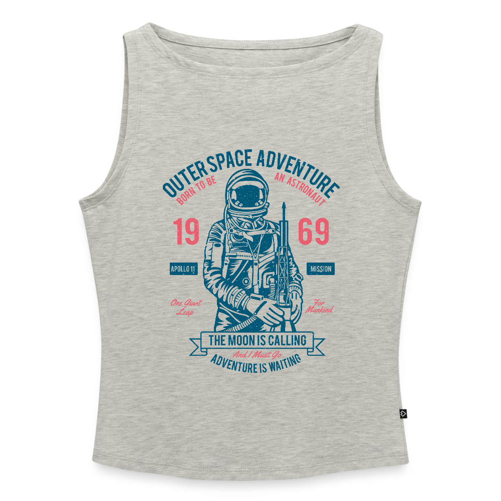 Vrouwen tanktop met U-hals - grijs gemêleerd