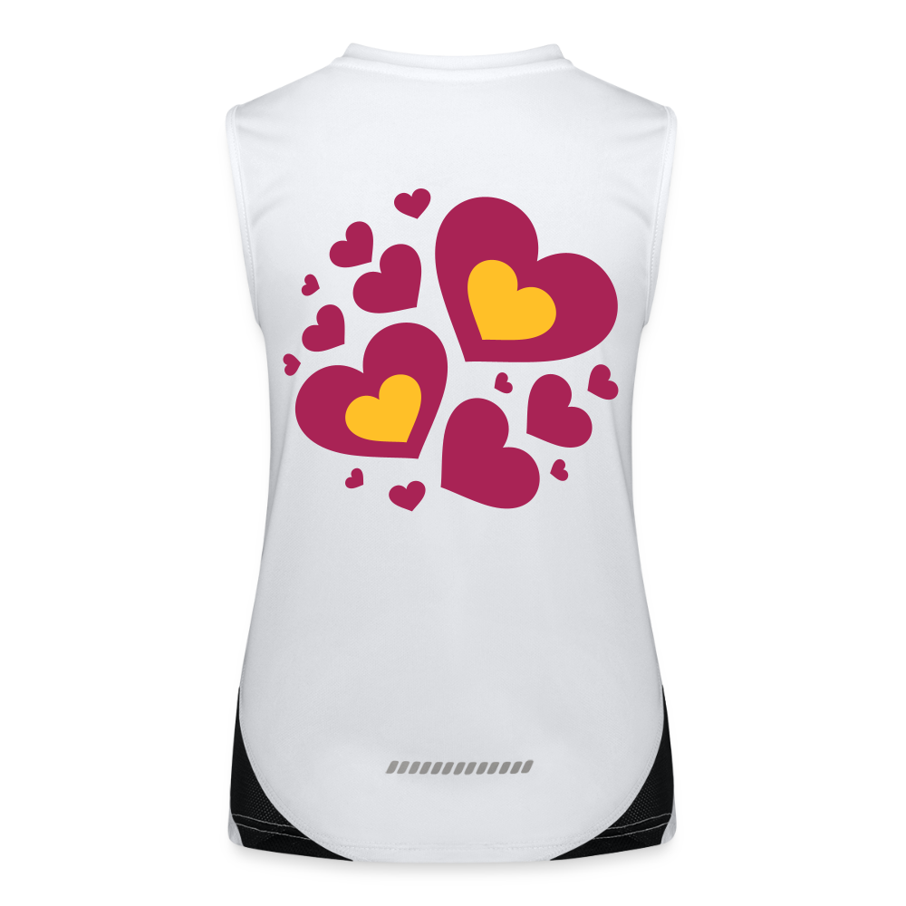 Functionele contrasterende tanktop voor vrouwen - wit/zwart