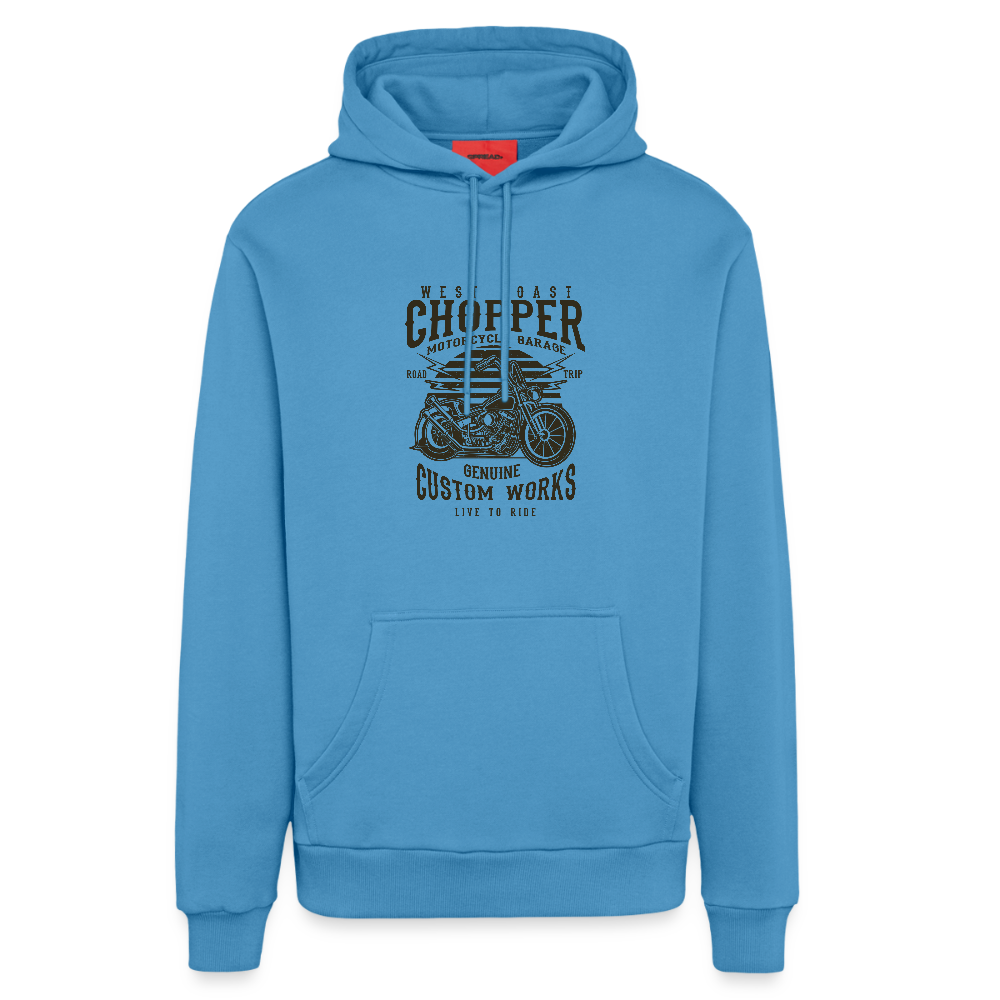 Organic relaxed hoodie made in EU -  Sol Blue
