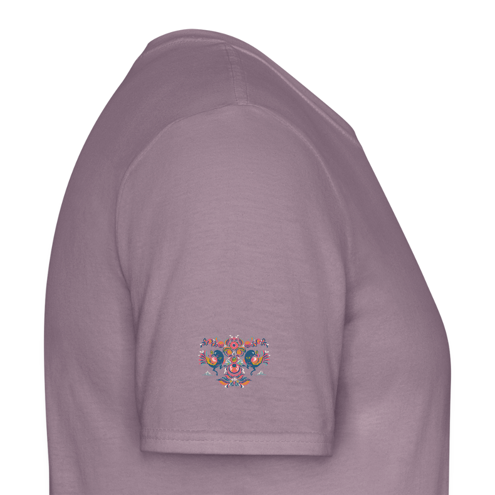 Mannen T-shirt - paarsgrijs 