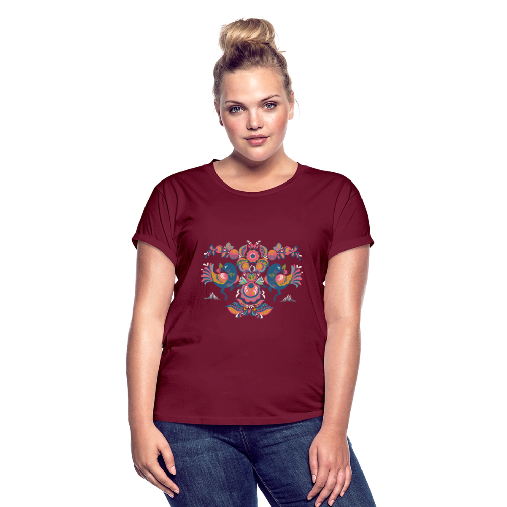 Vrouwen oversize T-shirt - bordeaux