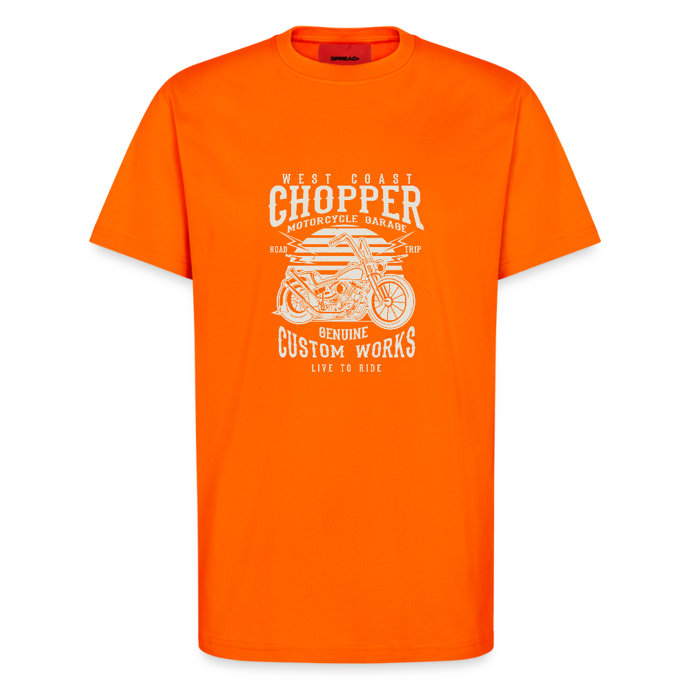Organic relaxed T-shirt made in EU - SUNSET ORANGE