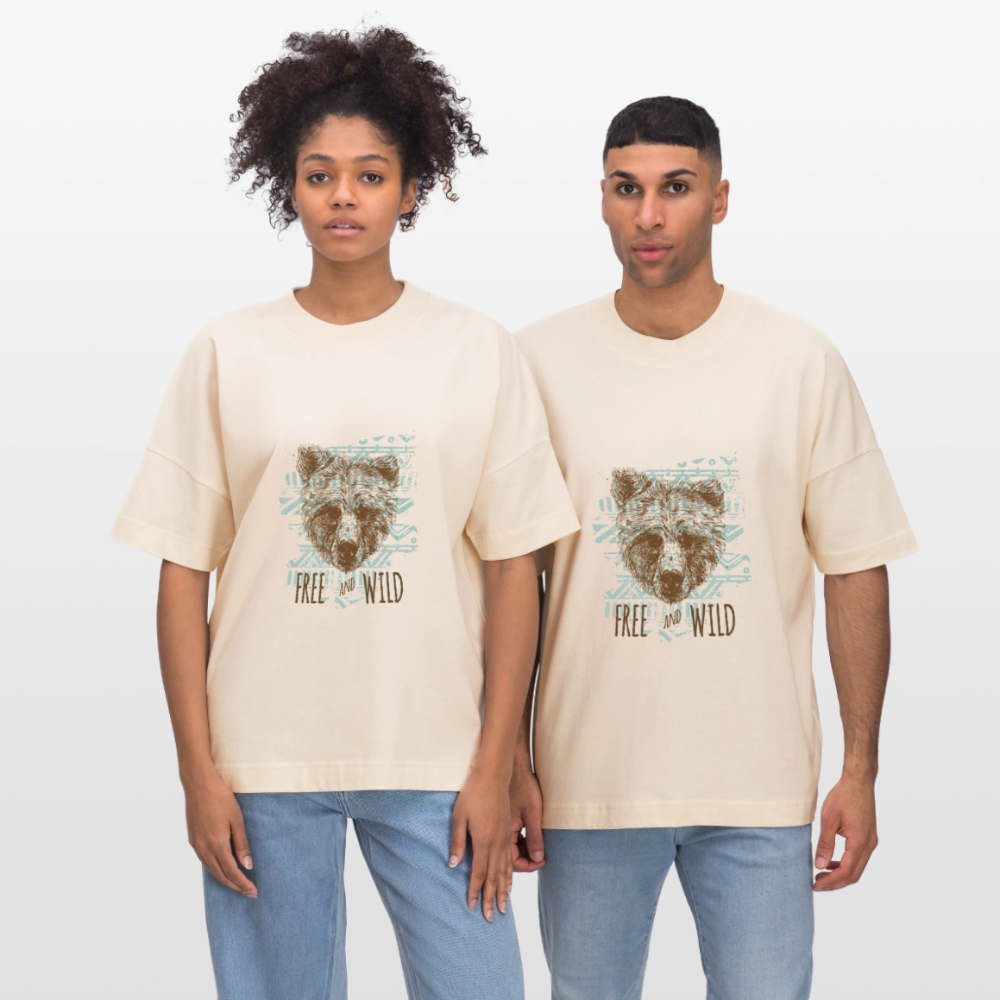 Stanley/Stella Uniseks oversized bio T-shirt Blaster - witgrijs