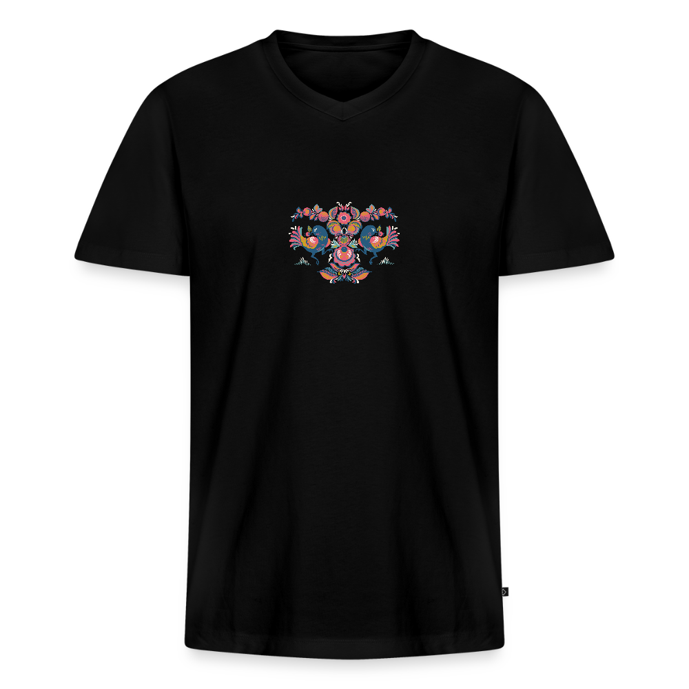 Mannen bio T-shirt met V-hals van Stanley & Stella - zwart
