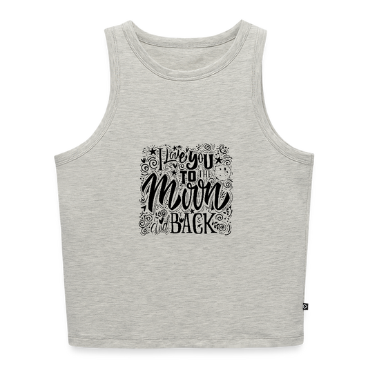 Vrouwen cropped tanktop - grijs gemêleerd