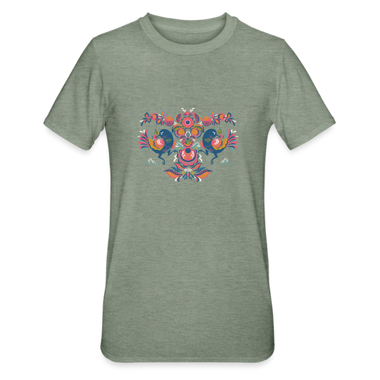 Unisex Polycotton T-shirt - legergroen gemêleerd