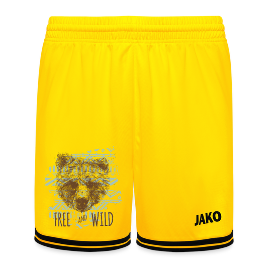 JAKO Kinderbasketbalshort Center 2.0 - geel/zwart