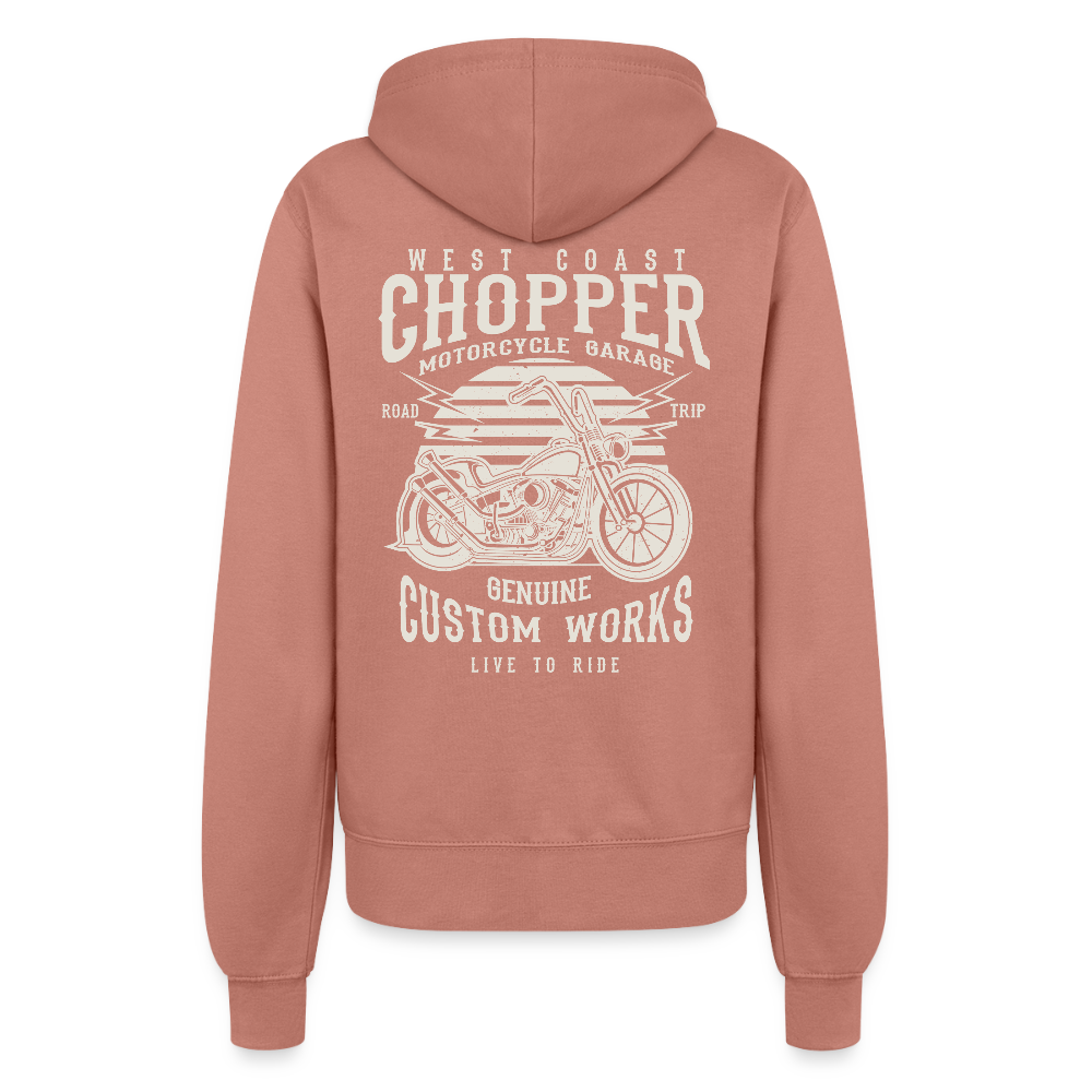 Vrouwen ziphoodie - altrosa