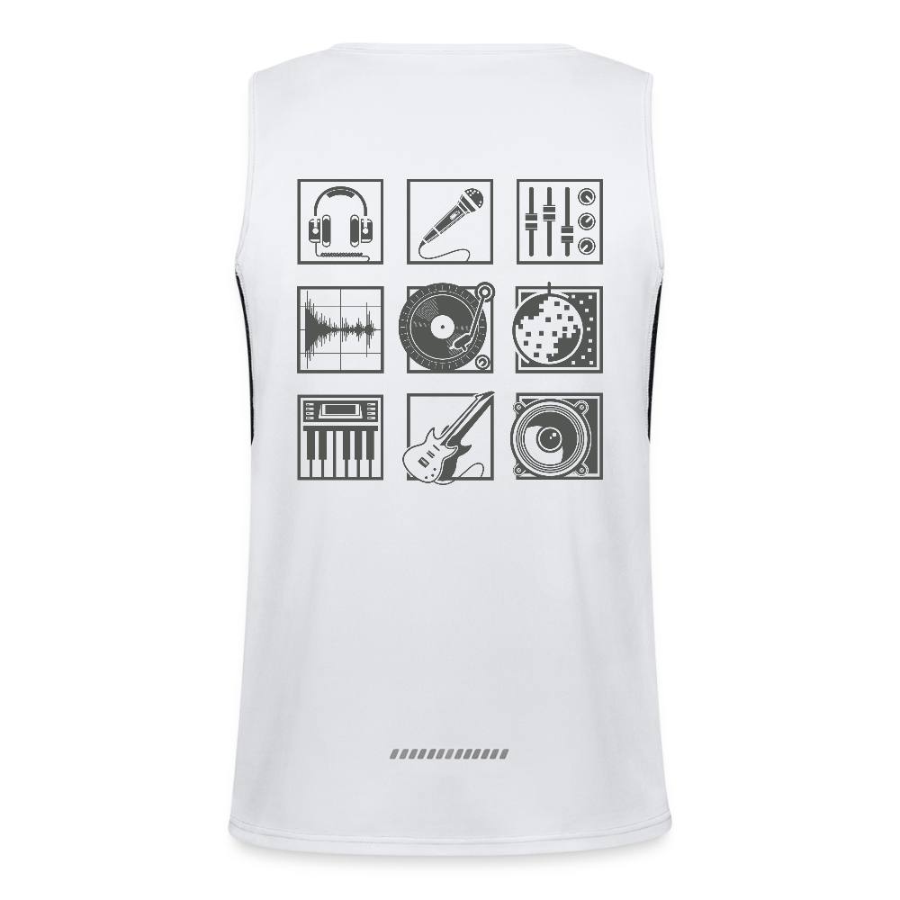 Functionele contrasterende tanktop voor mannen - wit/zwart