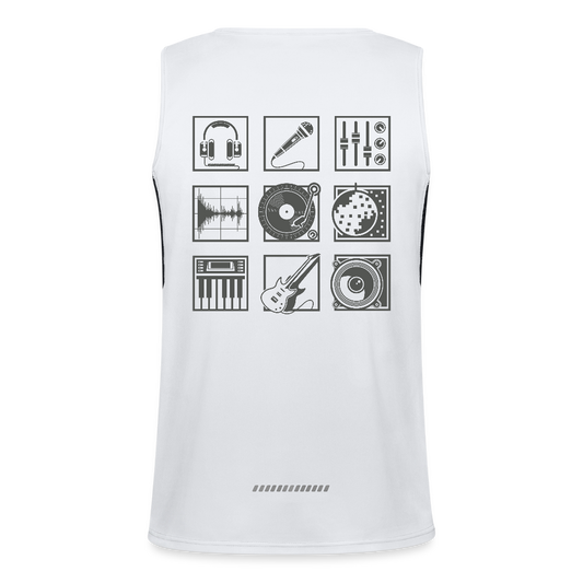 Functionele contrasterende tanktop voor mannen - wit/zwart