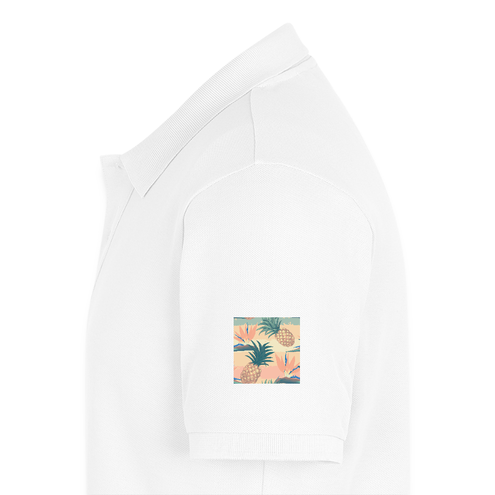 Mannen Premium Bio Poloshirt - wit