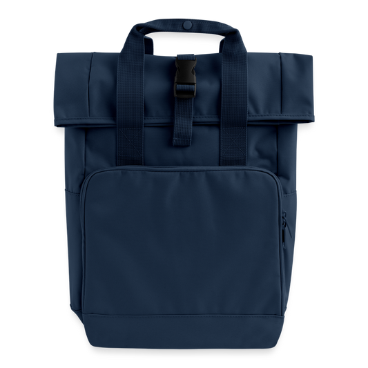 Rolltop rugzak met twee hengsels - navy