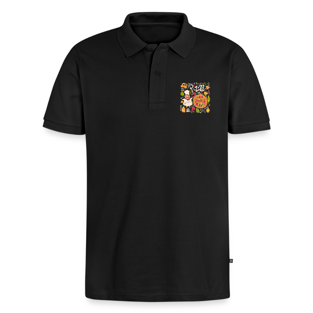 Mannen Premium Bio Poloshirt - zwart