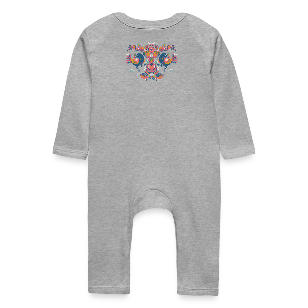 Baby bio kruippakje - grijs gemêleerd