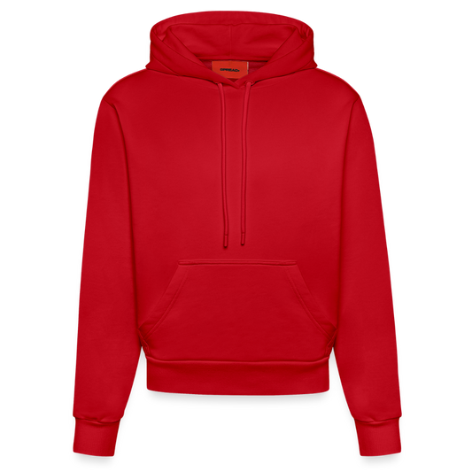 Organic fitted hoodie made in EU - rood