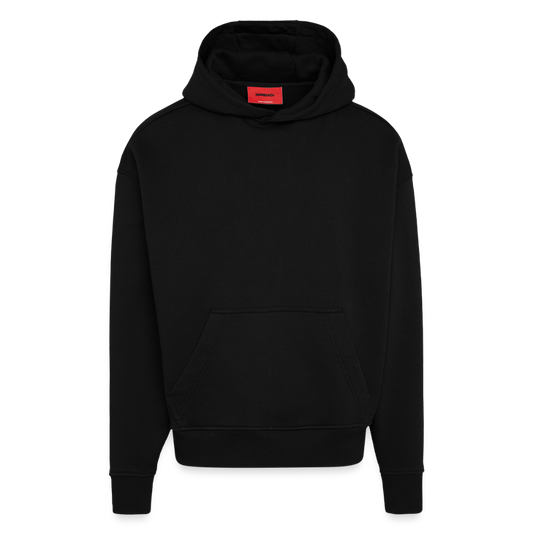 Heavyweight oversized organic hoodie made in EU - SOLID BLACK
